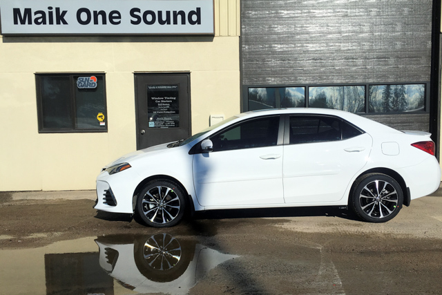 Toyota 2019 Corolla with professional window tint in North Bay
